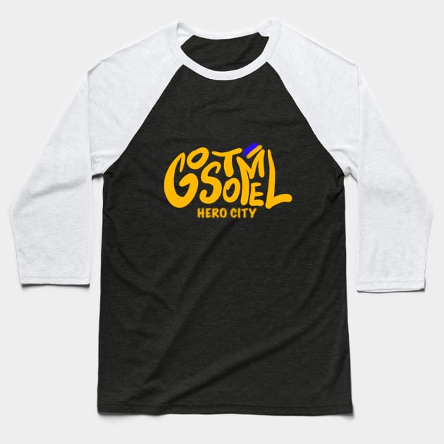 Gostomel. Ukraine hero cities (UHC). Baseball T-Shirt by TigrArt